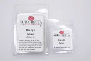 Hand crafted soy wax melts made with Orange and clove essential oils